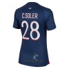 Officiële Voetbalshirt Paris Saint-Germain C. Soler 28 Thuis 2023-24 - Dames